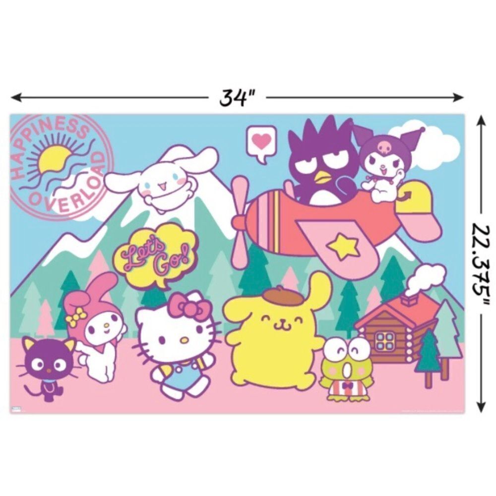 Hello Kitty And Friends Happiness Overload Wall Poster 34” x 22.375”